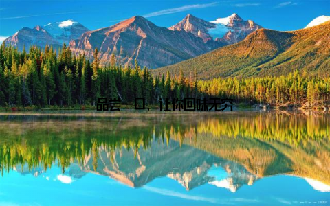 品尝一口, 让你回味无穷