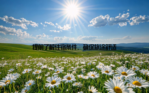 提前了解住宿条件, 确保旅途舒适